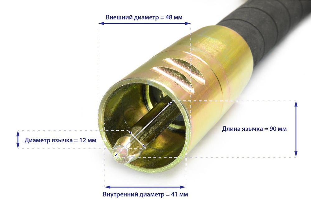 Гибкий вал с водяной помпой 6м/80 мм для ТСС БП-2.7 и ТСС БПВ-2.7