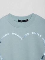 Свитшот для девочки, голубой