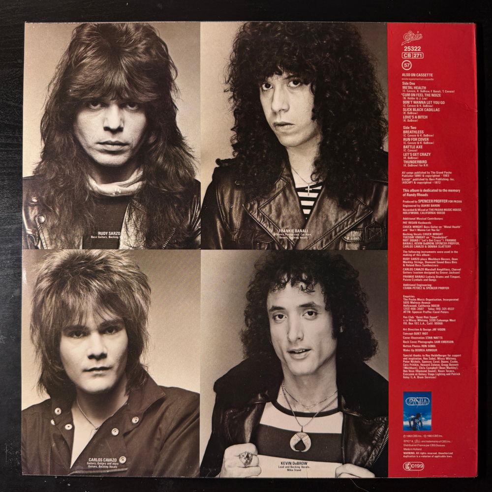 Quiet Riot ‎– Metal Health (Голландия 1983г.)