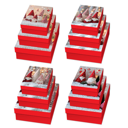 Набор подарочных коробок 3в1 "Гномы" 19*12*6.5, 21*14*8, 23*16*9.5см