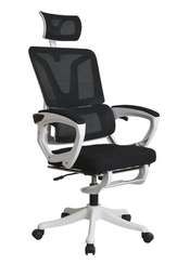 Кресло для руководителя Gramber С22 Сетка черная/Ткань черная/Белый