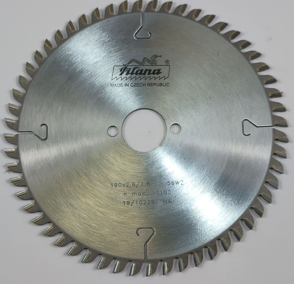Пила дисковая TCT "Pilana" 190x2.6/1.6x30 z56 91 WZ