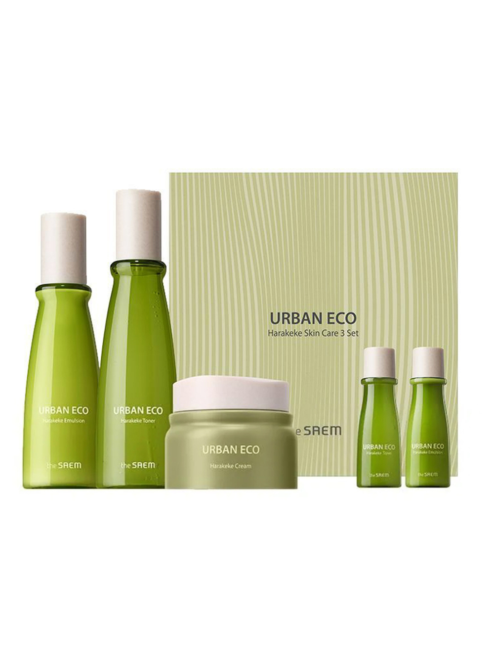 Harakeke VEGAN Набор (тонер, эмульсия, крем) Urban Eco Harakeke Skin Care 3 Set (150мл, 150мл. 50мл,