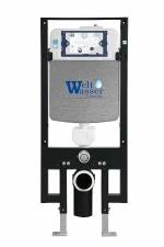 Унитаз подвесной WeltWasser AMBERG 497 + MERZBACH 043 GL-WT + AMBERG RD-CR белый глянцевый, безободковый, с крышкой микролифт, слив-торнадо, с инсталляцией и кнопкой хром глянцевый