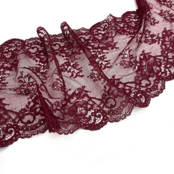 Кружево эластичное бордовое 17 см