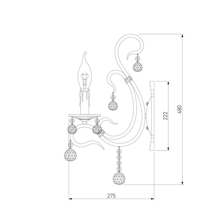 Бра Eurosvet 12505/1 античная бронза Strotskis