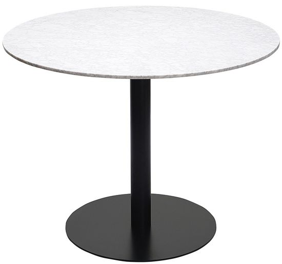 Стол обеденный Marble, D100 см, белый натуральный мрамор