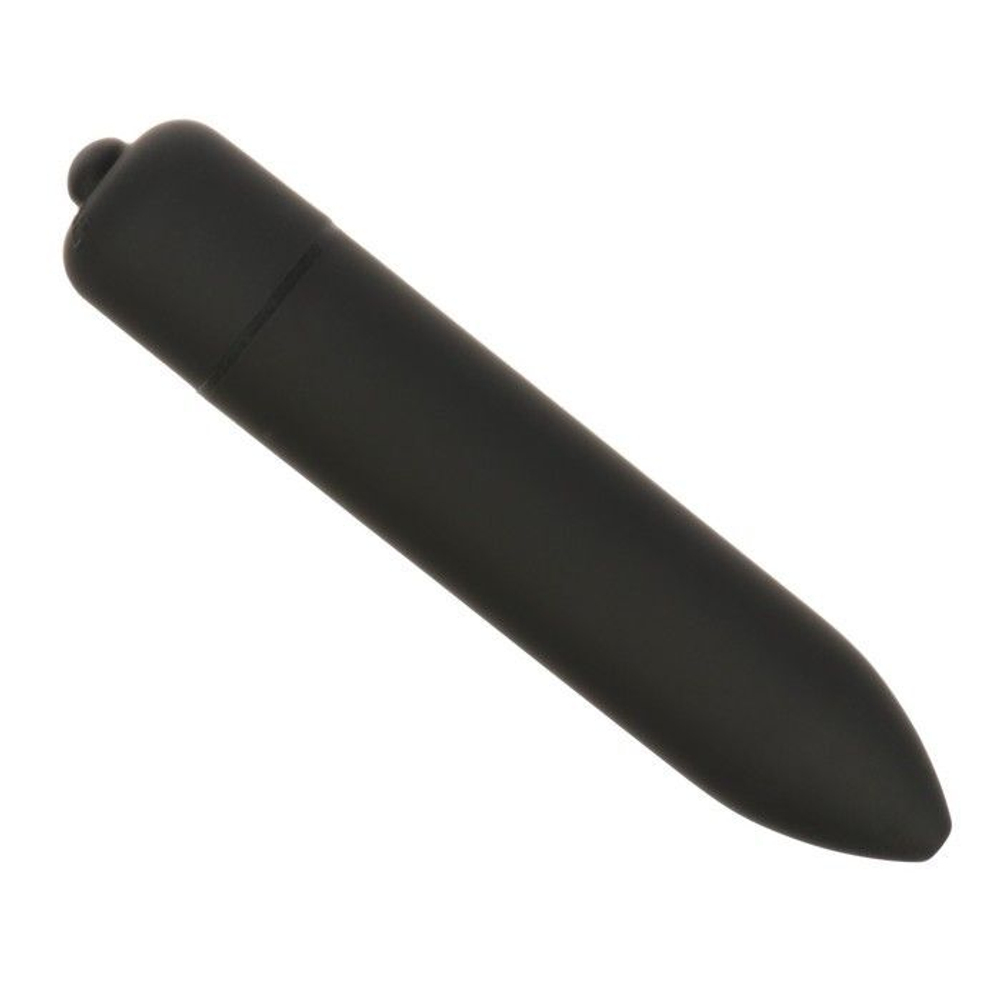 Черная гладкая вибропуля «Оки-Чпоки» - 9 см. (Цвет: черный)