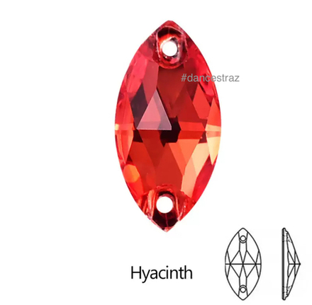 Стразы пришивные, Horse Eye, Hyacinth, 236, 9*18mm, (36 ea/pkg), 5A+, (F2)