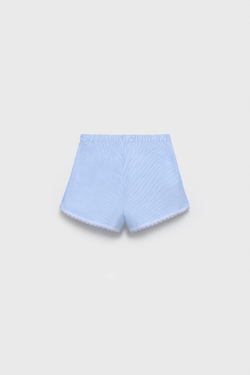 ZARA КОМПЛЕКТ ИЗ ФУТБОЛКИ И ШОРТ, СИНИЙ/БЕЛЫЙ