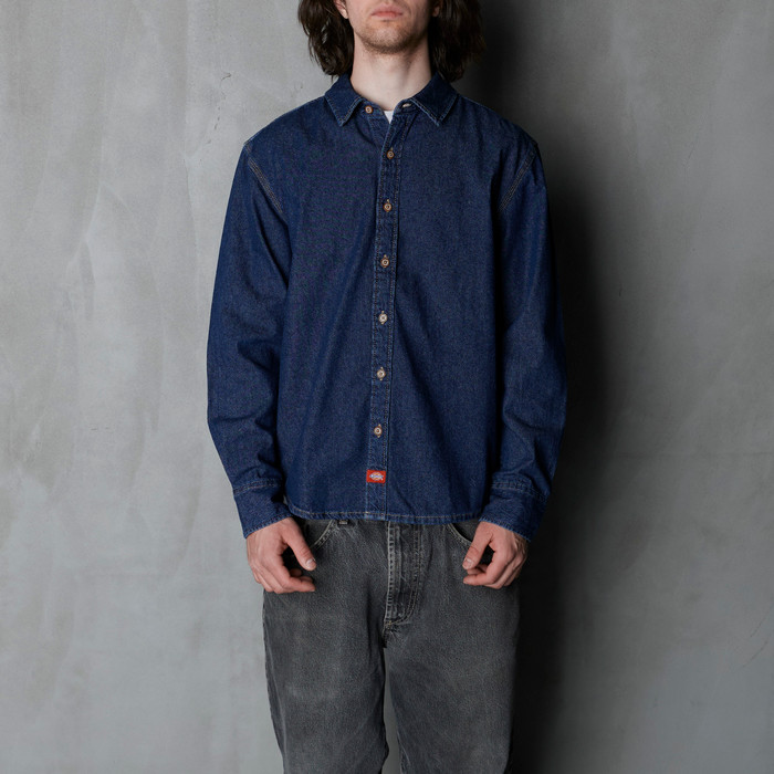 Рубашка мужская Dickies Lightweight Denim Shirt артикул:DK0A88GY0DD1 - купить в магазине Дайс