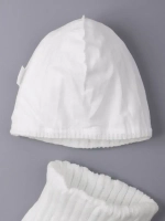 Шапка для девочки осенняя c ушками и снуд