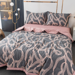 Комплект постельного белья Сатин с Одеялом 100% хлопок на резинке OBR143