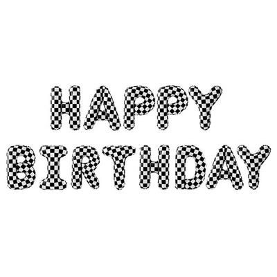 Набор шаров-букв «Happy Birthday. Пит-Стоп» 