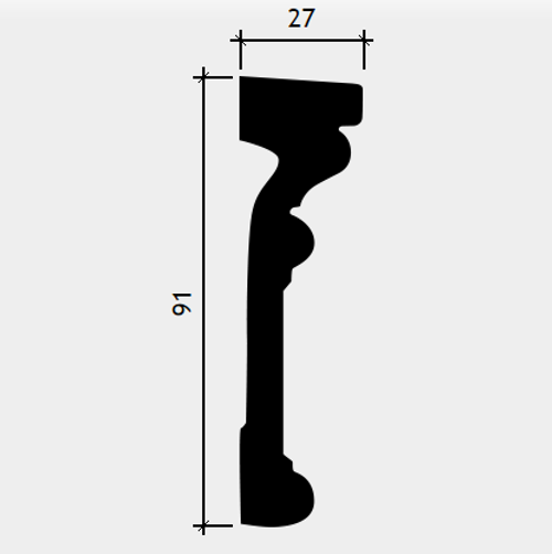 Европласт. МОЛДИНГ 1.51.347 (91*27*2000мм.) Полиуретан.