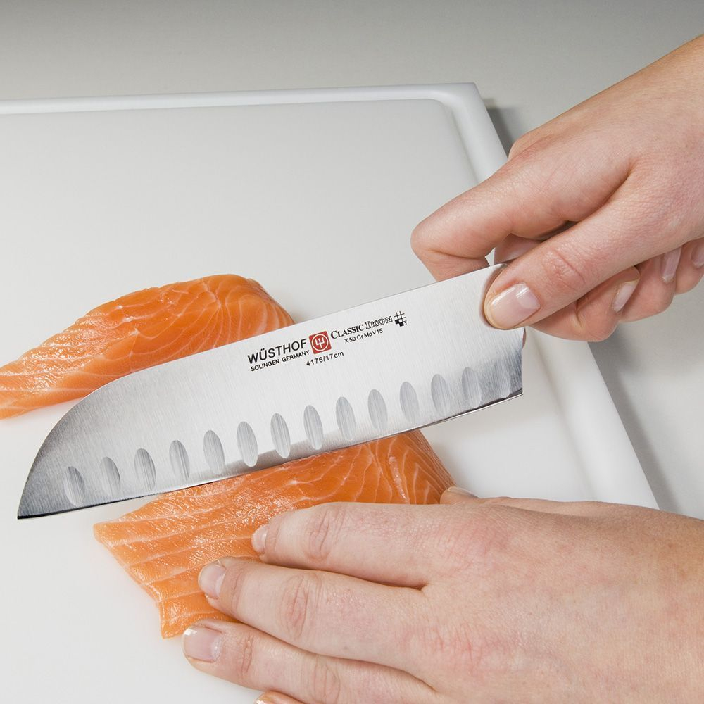 Нож Японский Шеф с углублениями 14см Wuesthof Classic Ikon Германия фото