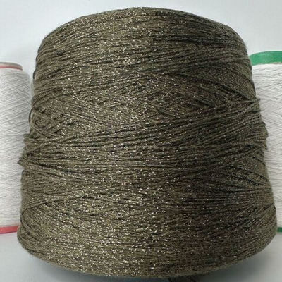 CARMEN - Stock Italy; 70% вискоза, 30%люрекс; шнурок; 390м/100гр col.431 haki, цвет: темный хаки, люрекс в цвет пряжи