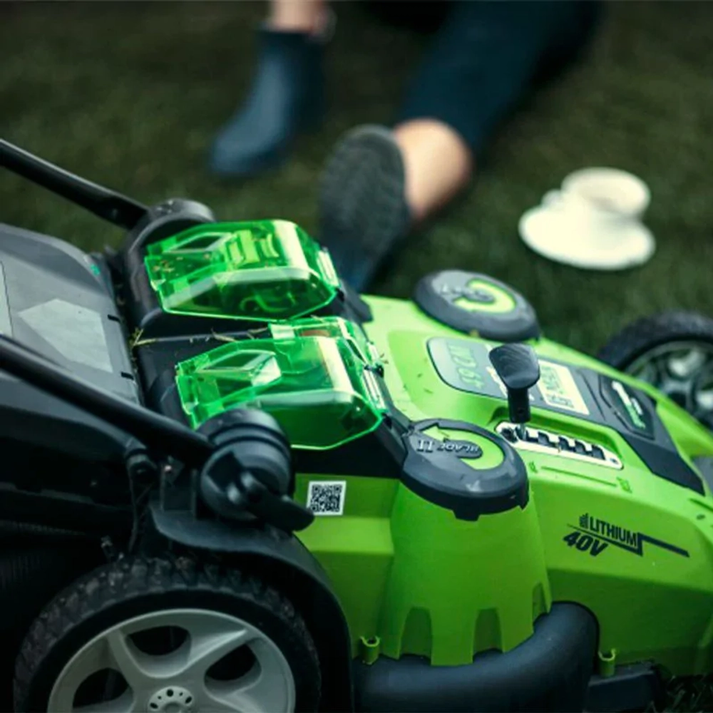 Аккумуляторная газонокосилка Greenworks G40LM49DBK4 40В (1 x 4 Ач, ЗУ) нож 49 см, 2500207VB