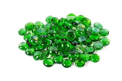 Камни стеклянные декоративные (Зеленые)