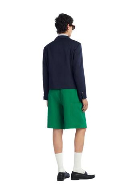 ZARA X BENITO ANTONIO ШОРТЫ-БЕРМУДЫ-КАРГО СВОБОДНОГО КРОЯ С ЗАЩИПАМИ, ЗЕЛЕНЫЙ