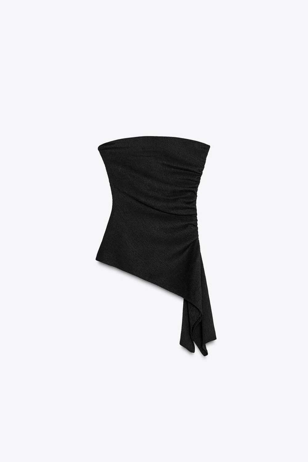 ZARA ТОП БАНДО ИЗ РЕЛЬЕФНОЙ ТКАНИ, ЧЕРНЫЙ
