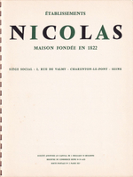 Прейскурант лучших вин парижского торгового дома «Николя» (Nicolas) на 1959 год