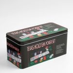 Покерный набор для игры (карты 2 колоды, фишки 200 шт.), с номиналом, 60 х 90 см