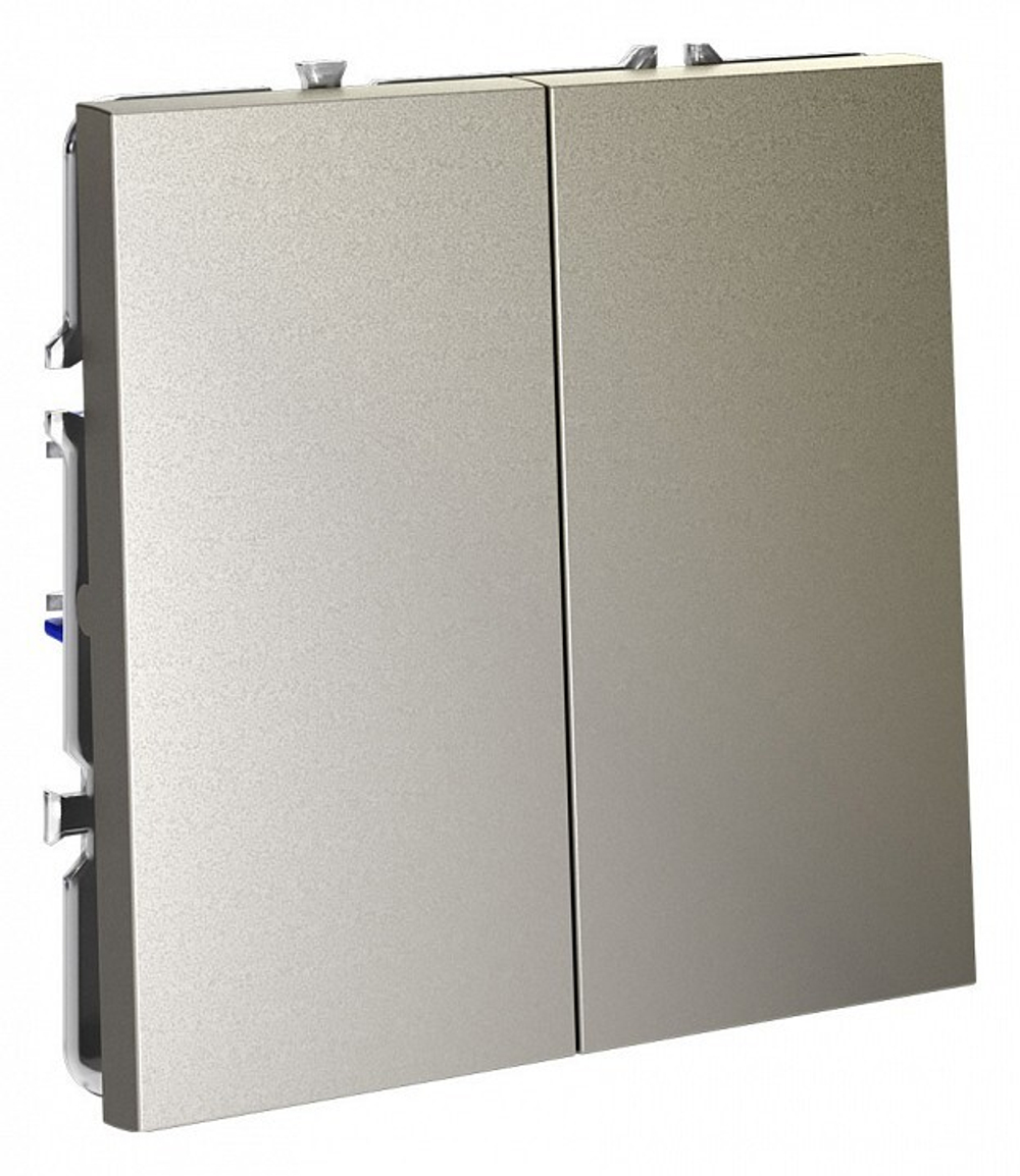 Выключатель двухклавишный без рамки Voltum S70 VLS020604