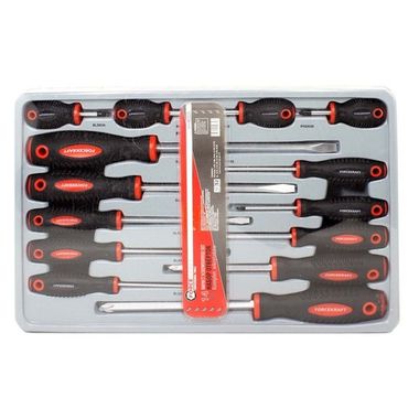 Набор отверток магнитных ''Profi''S2, 14пр.(PH:0x60, 1x30, 1x80, 2x30, 2х100,3х150мм, SL:3x75, 3.5x100, 4x100, 5x30, 6x30, 5.5х125, 6.5х150, 8х175мм)в FORCEKRAFT FK-2142