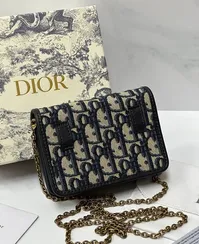 Сумка Dior 30 Montaigne жаккард Oblique nano