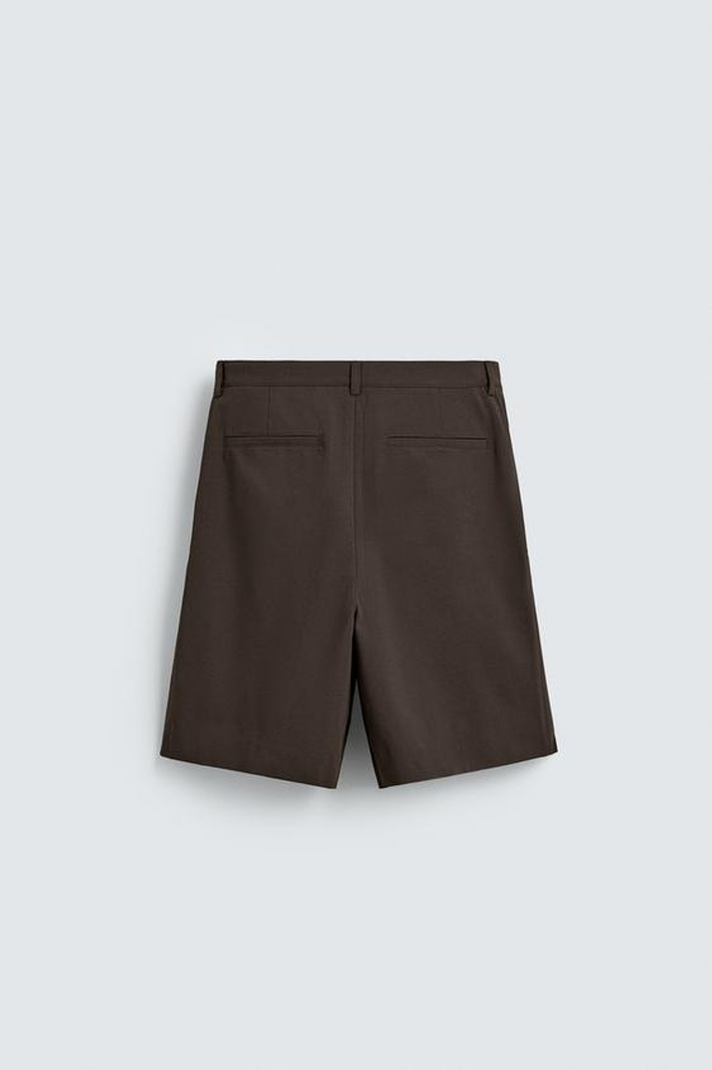 ZARA БЕРМУДЫ RELAXED FIT СО СКЛАДКАМИ, ШОКОЛАДНЫЙ