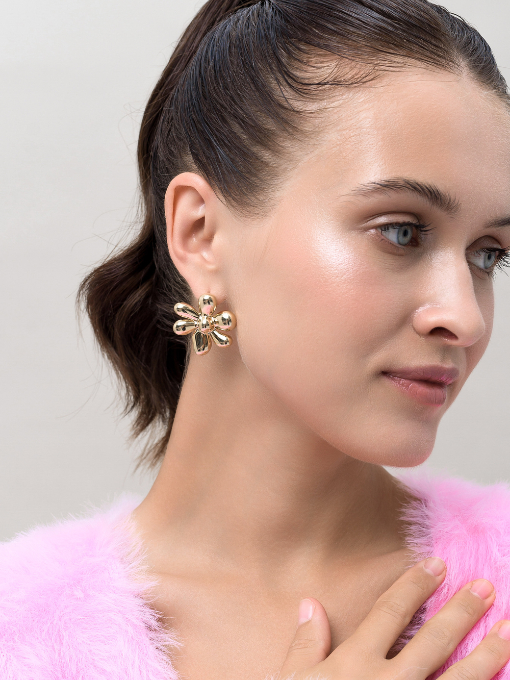 Пусеты Flower Gold