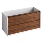 Тумба под раковину COOL с 2 выдвижными ящиками 60x45x54 CL.060.WNOGAL белый/орех