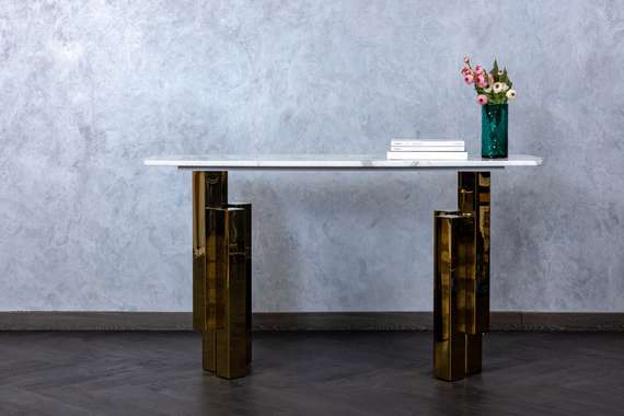 Консоль Round Gold, 150х79 см