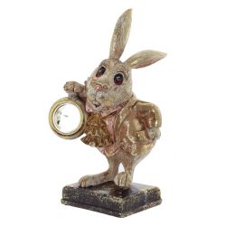 GAEM Фигурка декоративная "Кролик" с часами (LR44х1 н/п), L1, L13 W13 H25 см