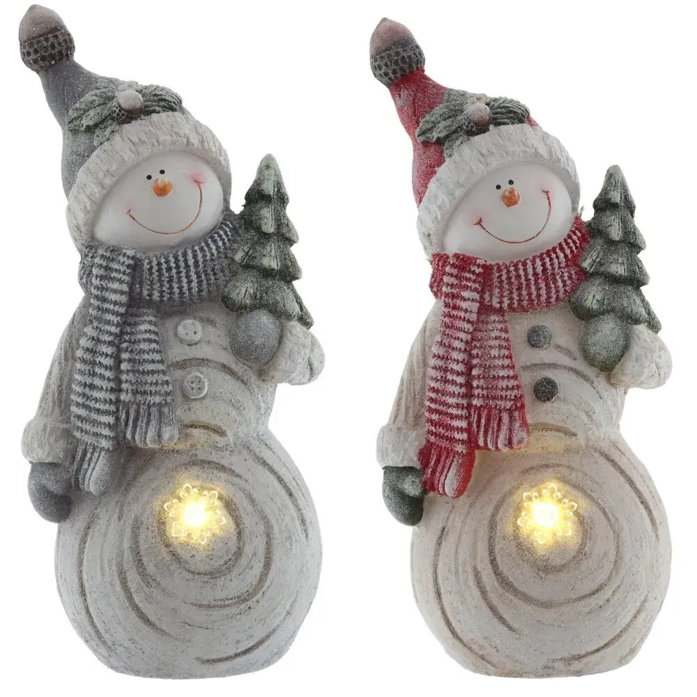 Фигурка декоративная "Снеговик" с подсветкой (АААх3, н/п), L24 W15 H53 см, 2в.