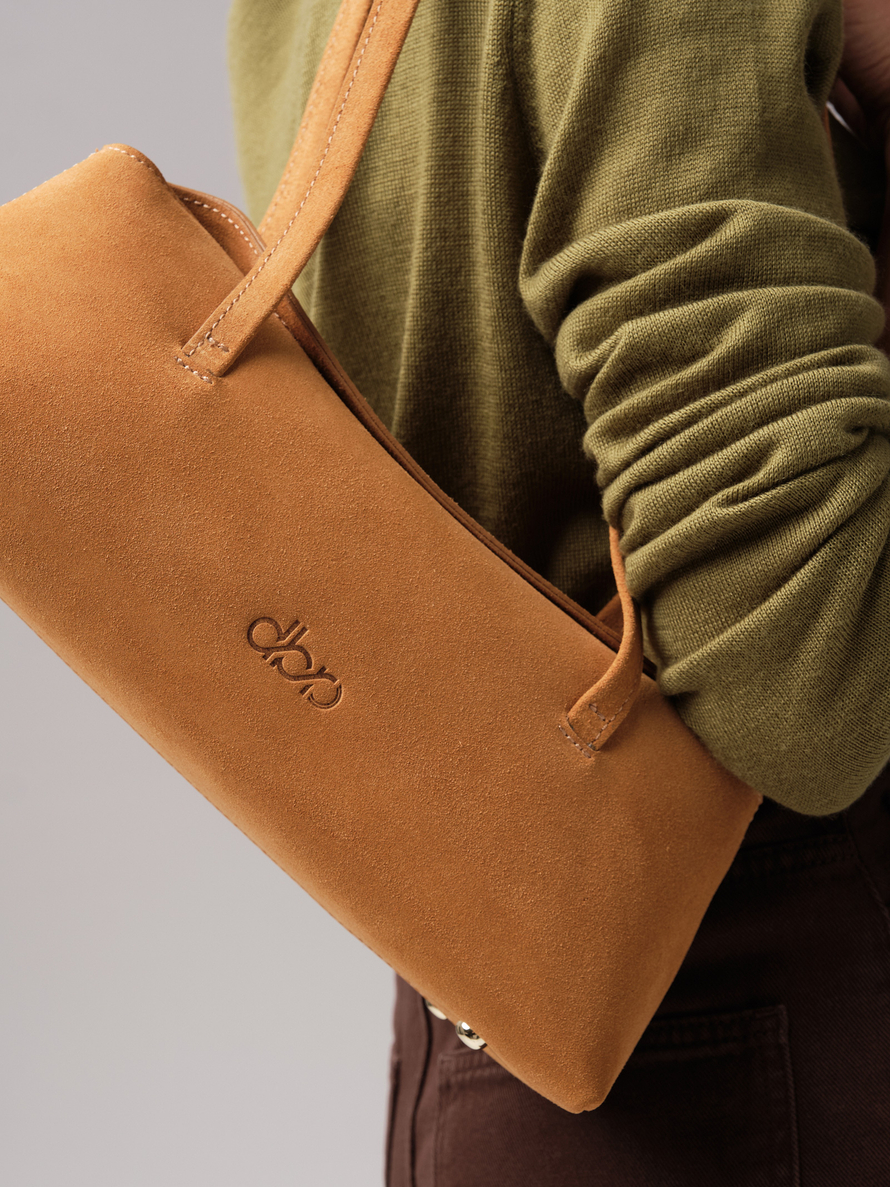 Женская замшевая сумка DBR 31127 светло-желтый