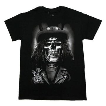 Футболка Slash скелет в шляпе с сигарой  (066)