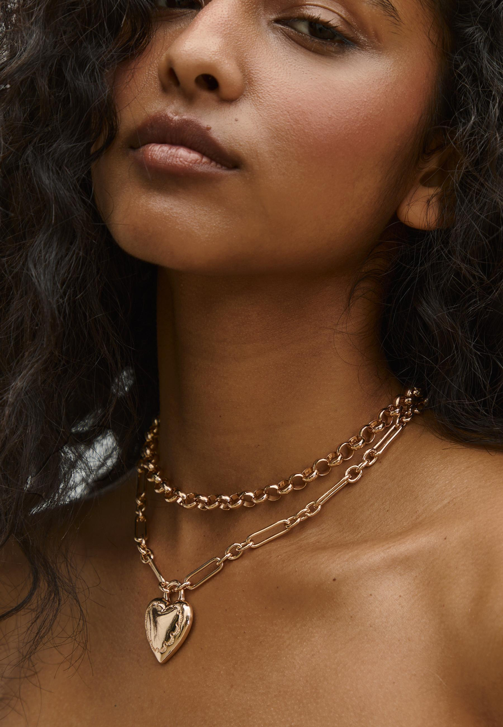 STRADIVARIUS Набор из 3 ожерелий, золотой