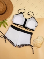 купальник раздельный 3 в 1 с шортами и топ накидка