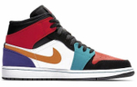 Кроссовки Jordan Air Jordan 1 Mid Whiteredmulti