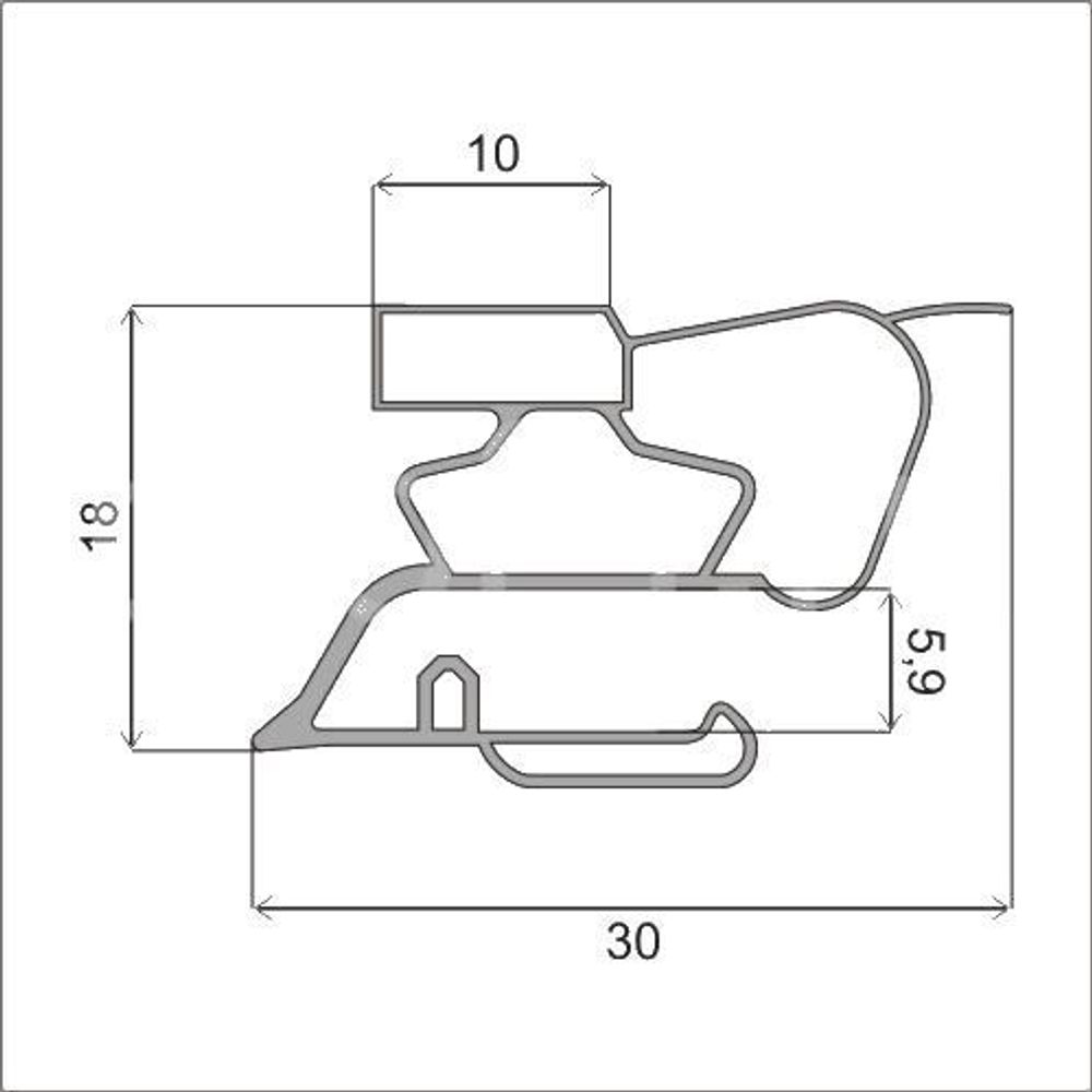 Уплотнитель для двери холодильника Стинол (Stinol) 110, 1100x570 мм