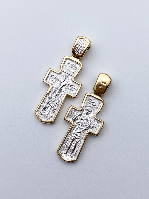 Крест из серебра/Позолота/Георгий победоносец
