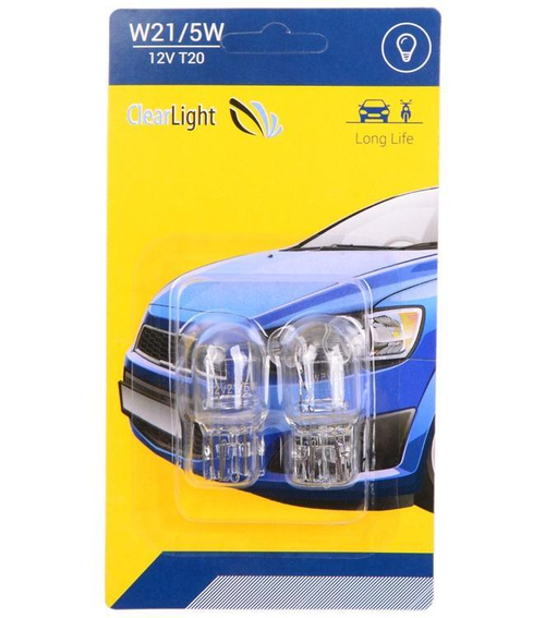 Лампа 12 В 2 Вт W21/5W 2 шт. блистер ClearLight CLW215W12V2B