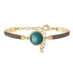 Браслет классический Possebon Pearl Green Agate C1363.17 G/G