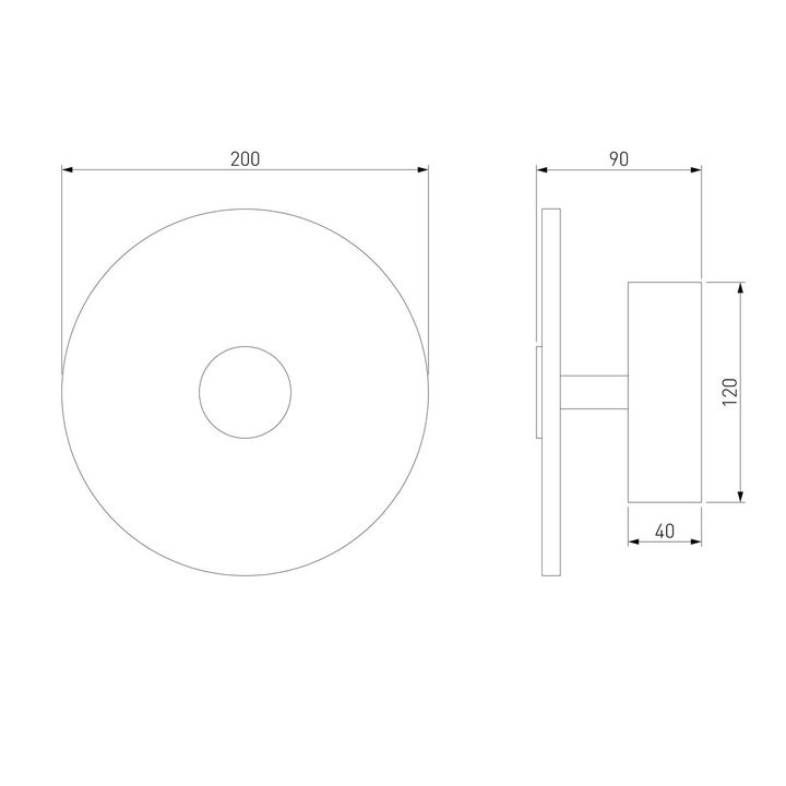 Настенный светодиодный светильник Eurosvet Thasos 40340 Led черный