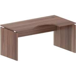 Континент-Про Стол криволинейный СК160R Ясень Шимо темный 1600х900х750