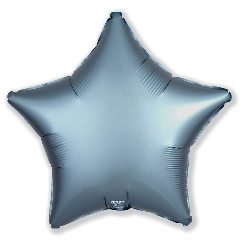 Шар фольгированный Звезда 45 см (Серый)