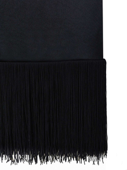 Платье миди с бахромой из бифлекса