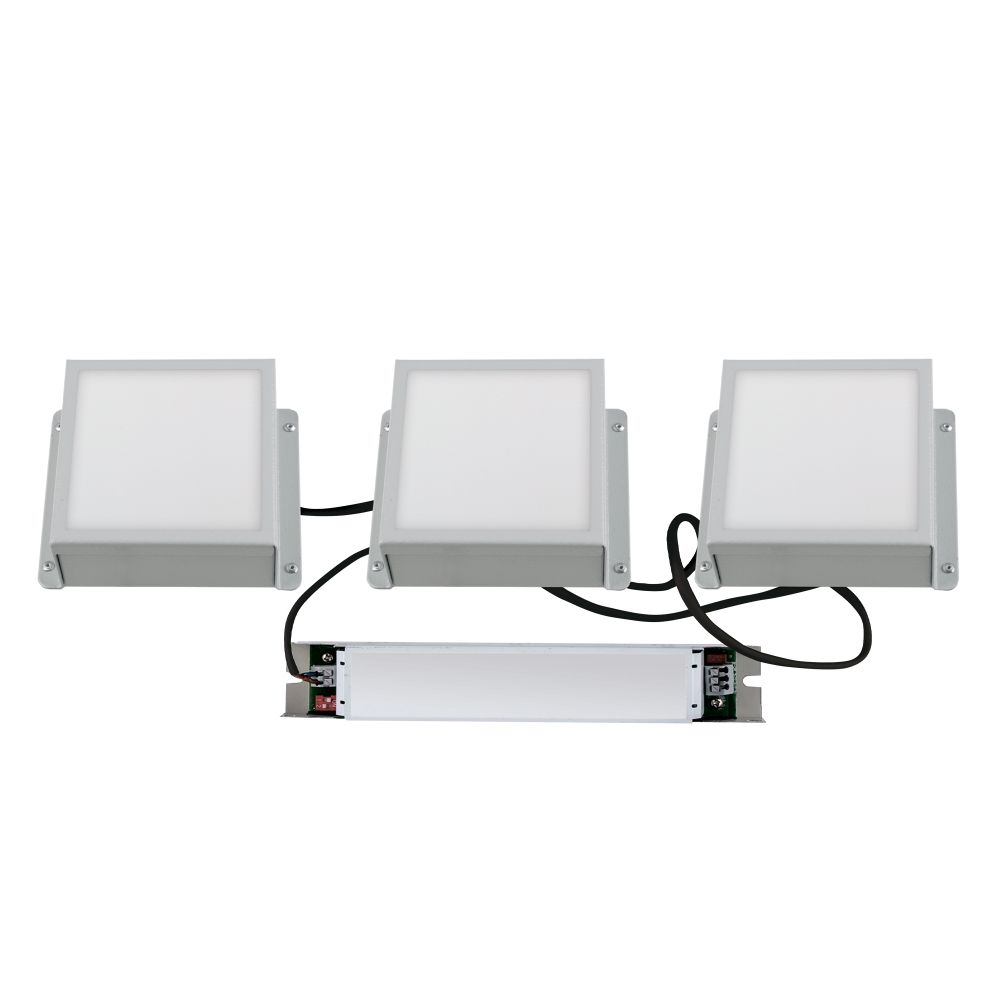 ULP-1010-20W-4000K IP54 GRILYATO OPAL WHITE KIT03 Светильники светодиодные потолочные встраиваемые. комплект из 3 штук. Белый свет 4000K. 2100Лм. Для ячеек 100x100мм. Корпус белый. В комплекте с и-п. ТМ Uniel
